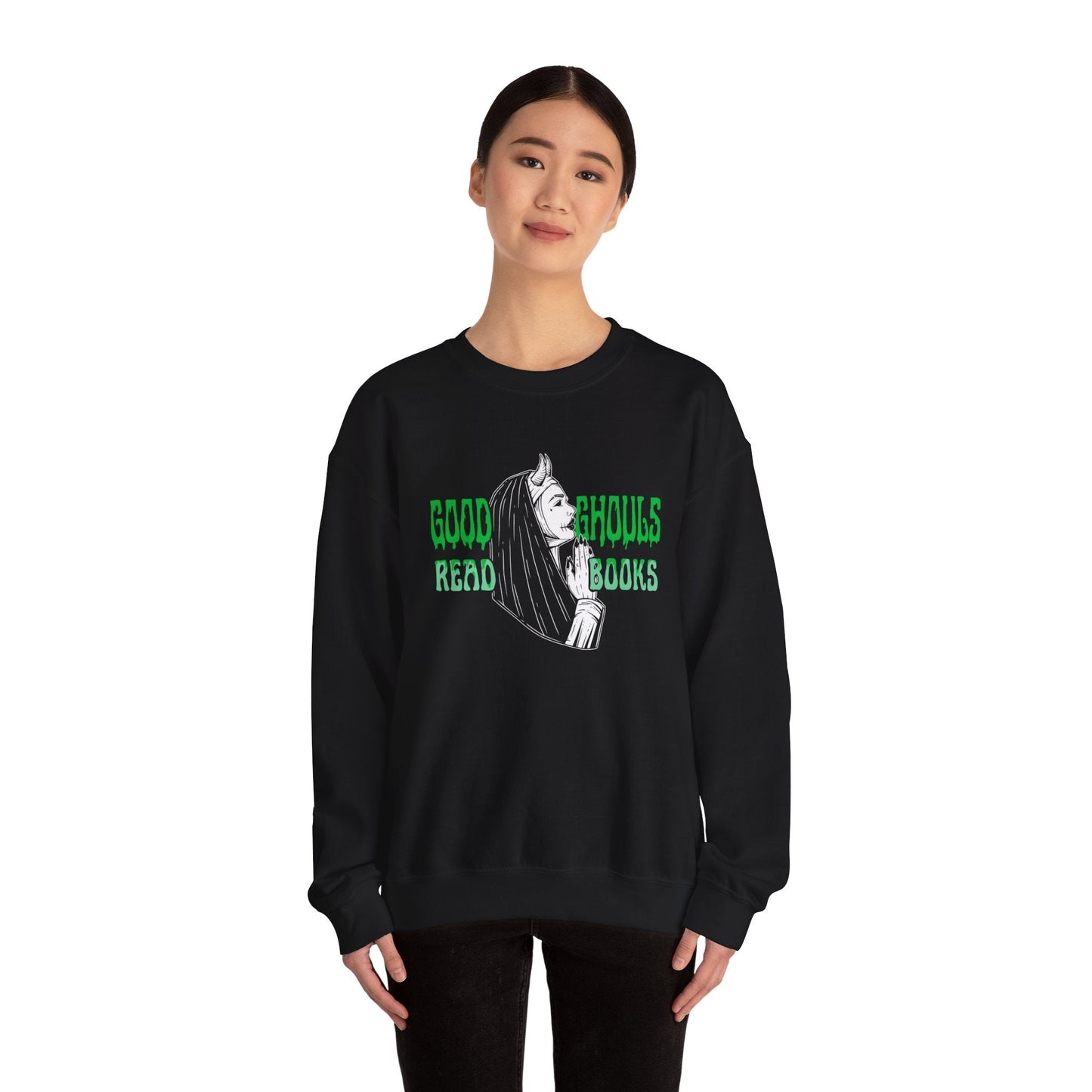 Good Ghouls Read Books Unisex Crewneck Sweatshirt - Vice & Villains