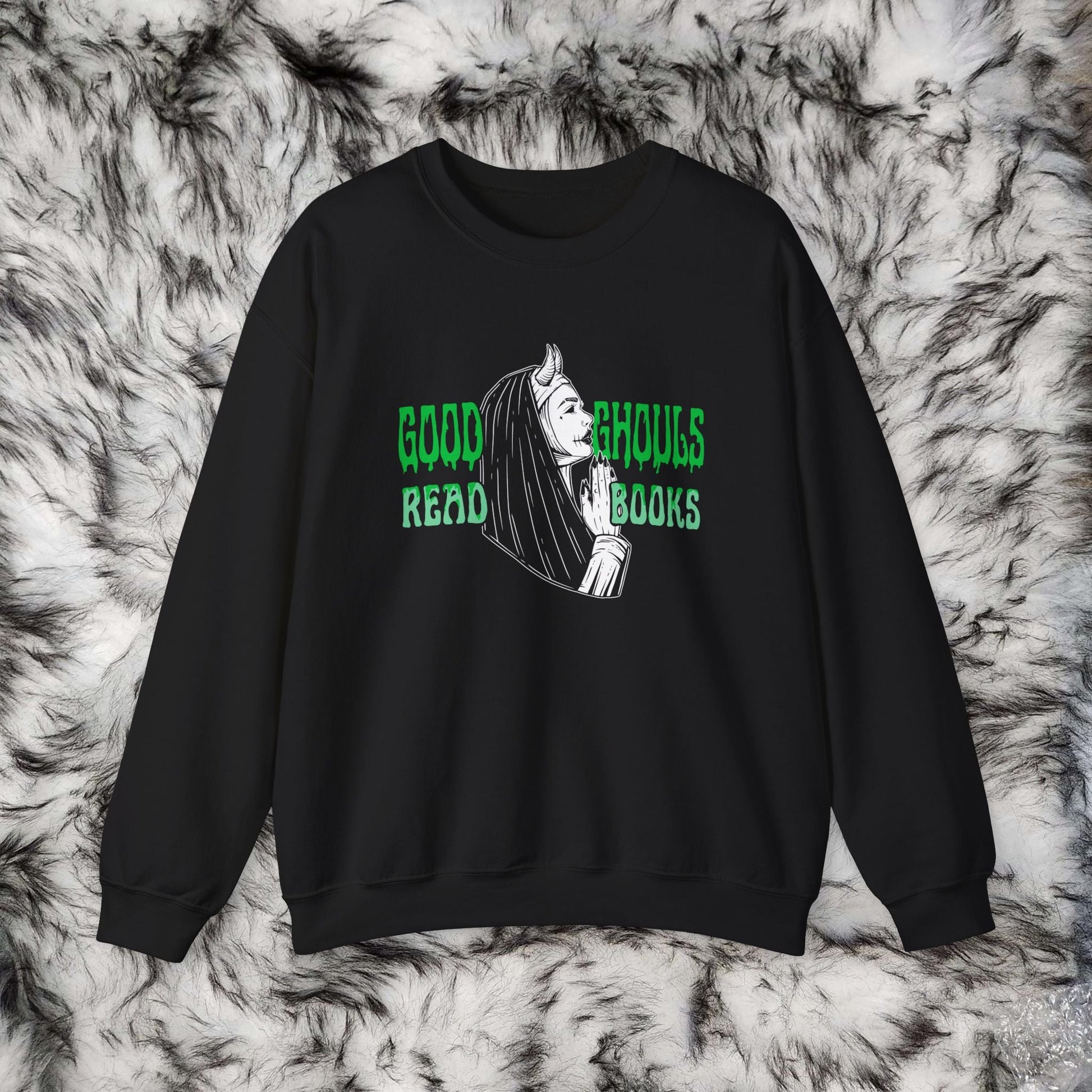 Good Ghouls Read Books Unisex Crewneck Sweatshirt - Vice & Villains