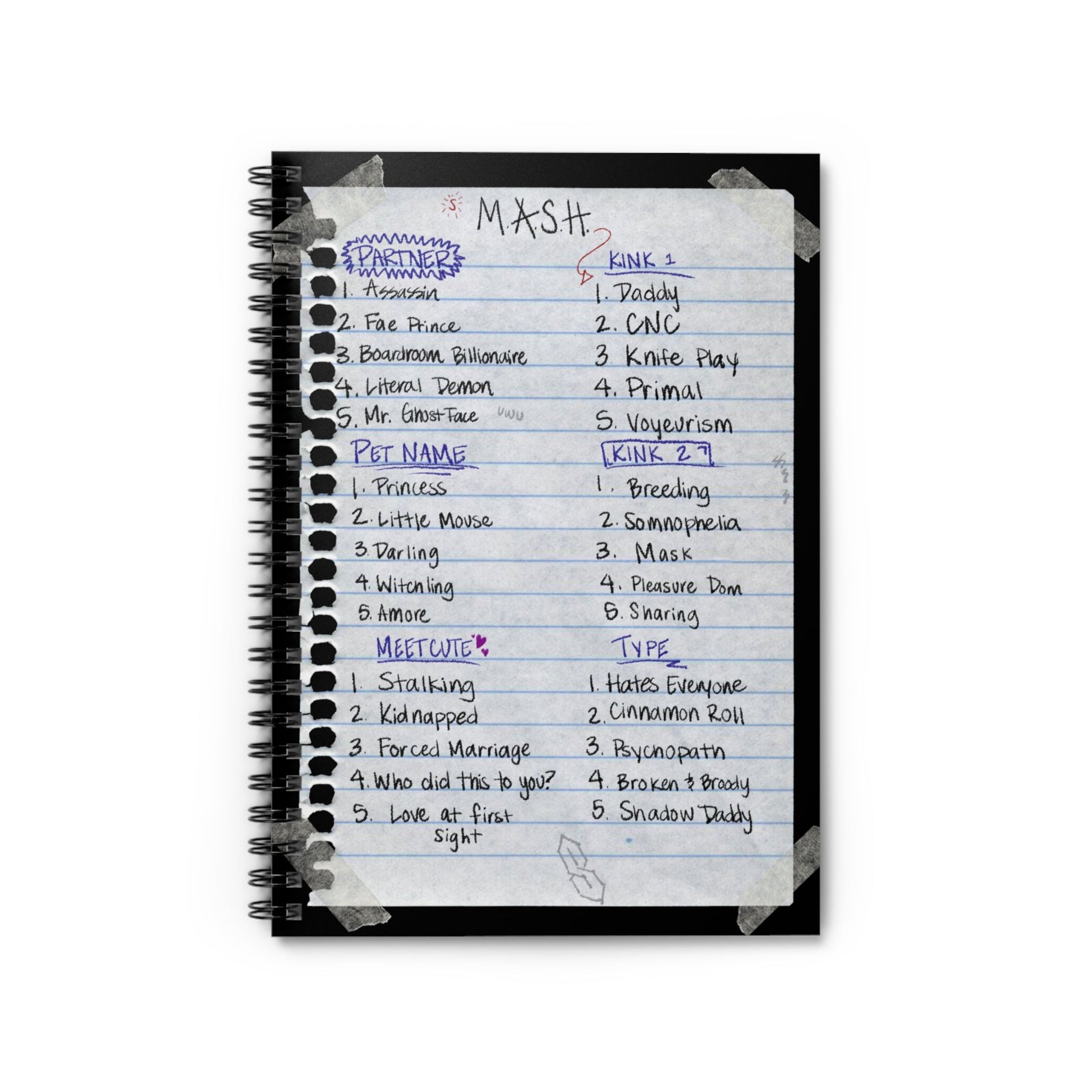 M.A.S.H. Spiral Notebook - Vice & Villains